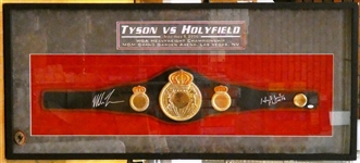 Tyson & Holyfield Autographed Bite Fight Championship Belt (pick up only)