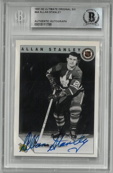 Allan Stanley Autographed 1991 Ultimate