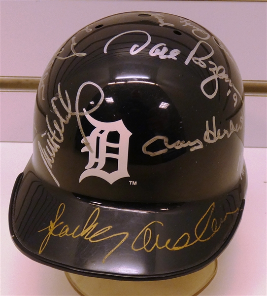 Detroit Tigers Mini Helmet Signed by 14