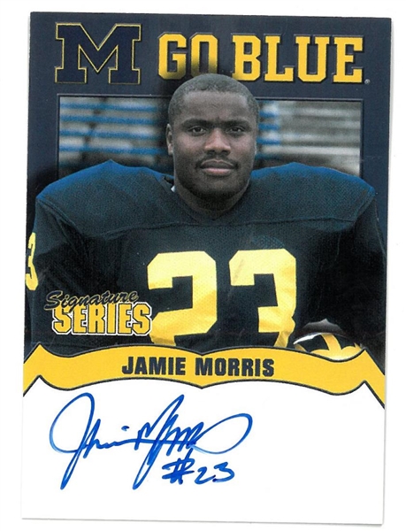 Jamie Morris Autographed Michigan Card