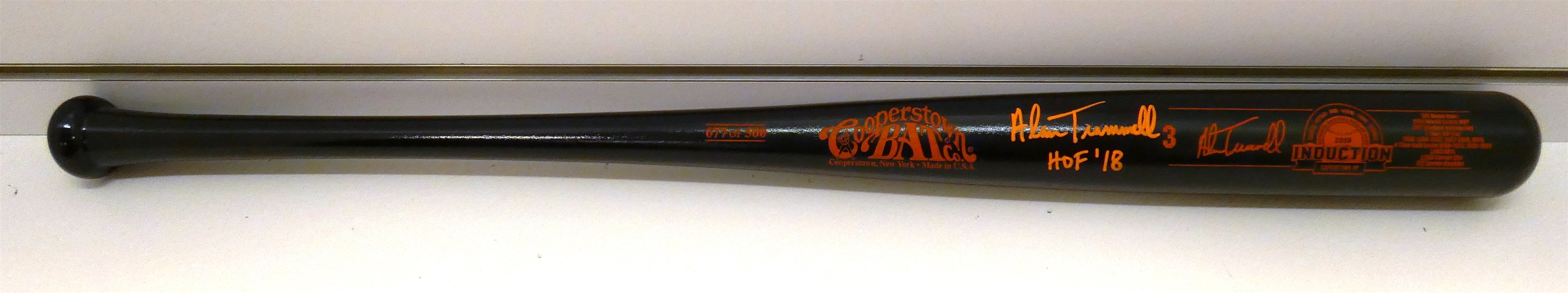 Alan Trammell Autographed HOF Induction Bat