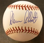 Glenn Abbott Autographed Baseball