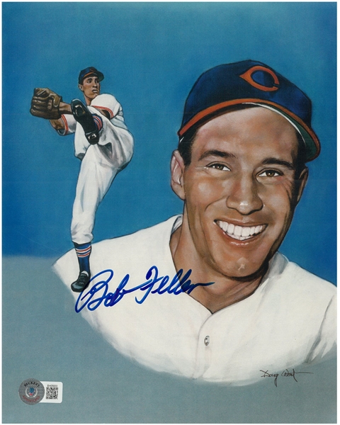 Bob Feller Autographed 8x10 Litho