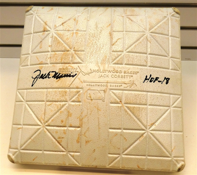 Jack Morris #47 Retirement Game Used Autographed Base