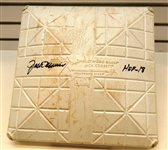 Jack Morris #47 Retirement Game Used Autographed Base