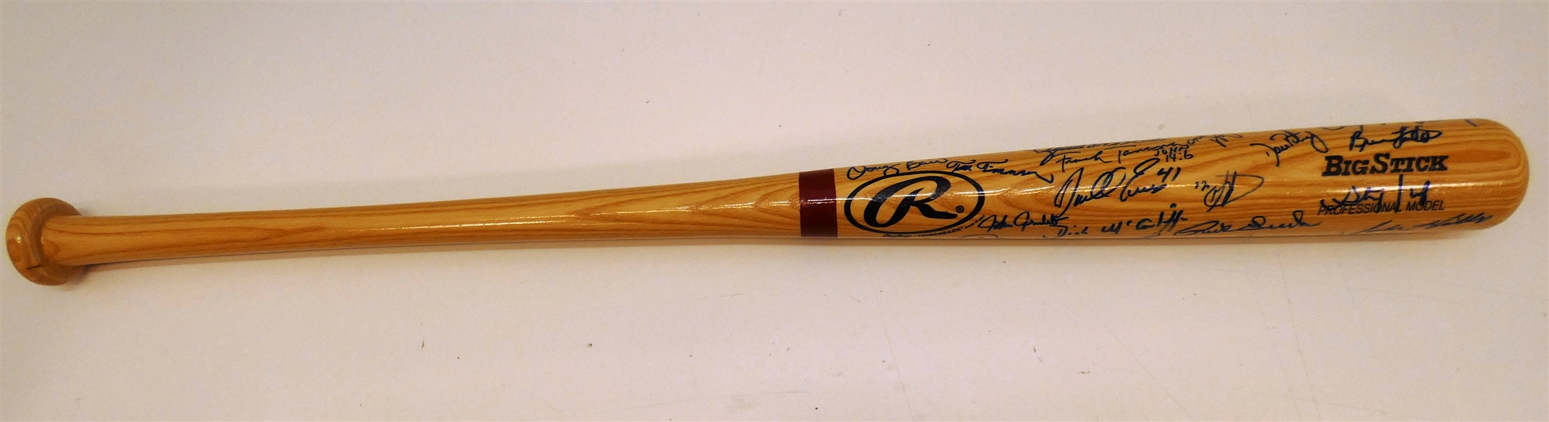 Detroit Tigers Bat Autographed by 28 Players