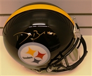 Devin Bush Autographed Steelers Full Size Authentic Helmet