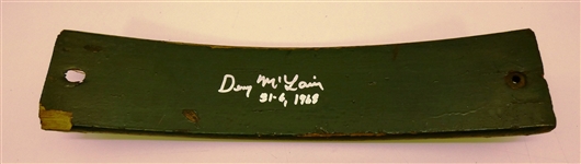 Denny McLain Autographed Tiger Stadium Seat Slat