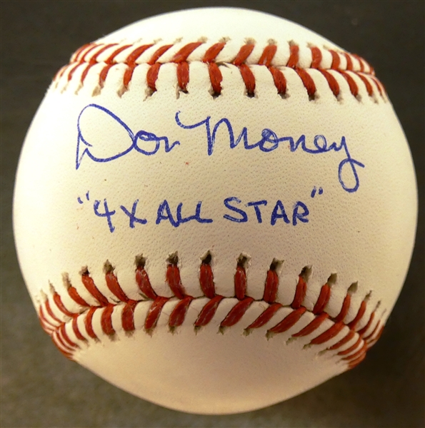 Don Money Autographed Baseball