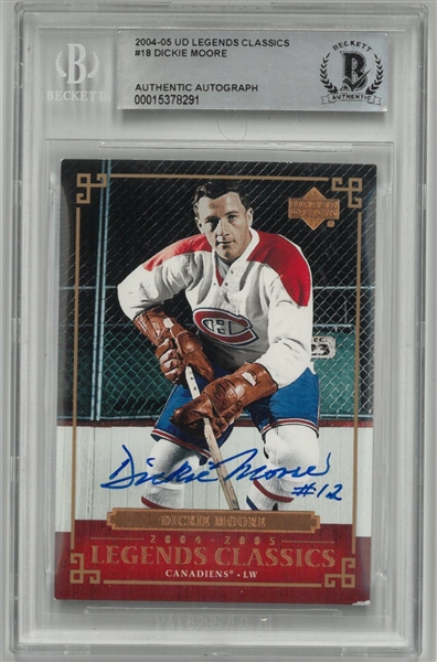 Dickie Moore Autographed 2004 Upper Deck