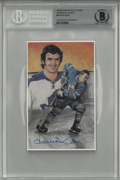 Dave Keon Autographed Legends of Hockey Postcard