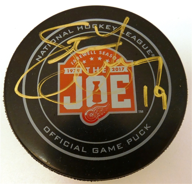 Steve Yzerman Autographed Farewell to the Joe Puck