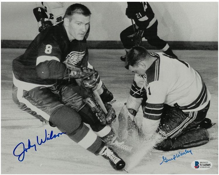 Johnny Wilson & Gump Worsley Autographed 8x10