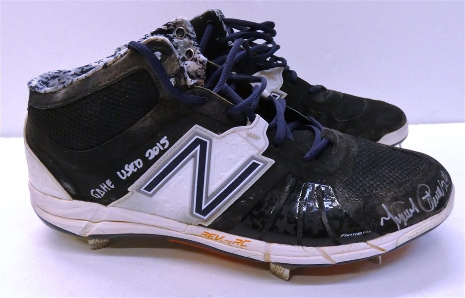 Miguel Cabrera Game Worn Autographed 2015 New Balance Cleats