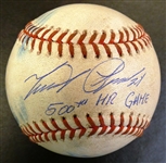 Miguel Cabrera Autographed 500th Homerun Game Used Baseball