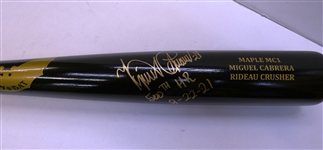 Miguel Cabrera 500th HR Date Produced Autographed Bat
