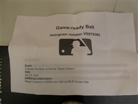 Miguel Cabrera 3000th Hit Autographed Game Ready Baseball