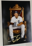 Miguel Cabrera 20x30 Autographed Triple Crown Throne Photo