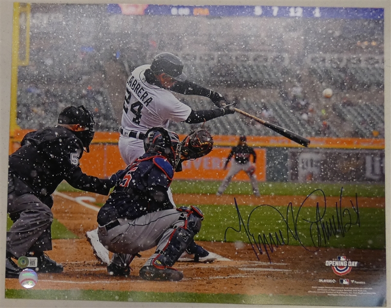 Miguel Cabrera Autographed 16x20 - Snowpening Day 2021