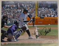 Miguel Cabrera Autographed 16x20 - 3000th Hit Ball in Air