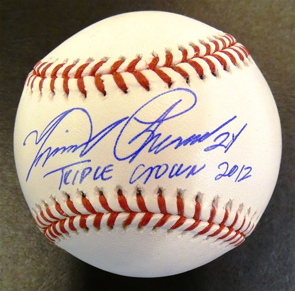 Miguel Cabrera Autographed Baseball w/ Triple Crown