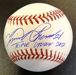 Miguel Cabrera Autographed Baseball w/ Triple Crown