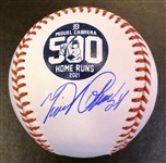 Miguel Cabrera Autographed 500th HR Logo Baseball