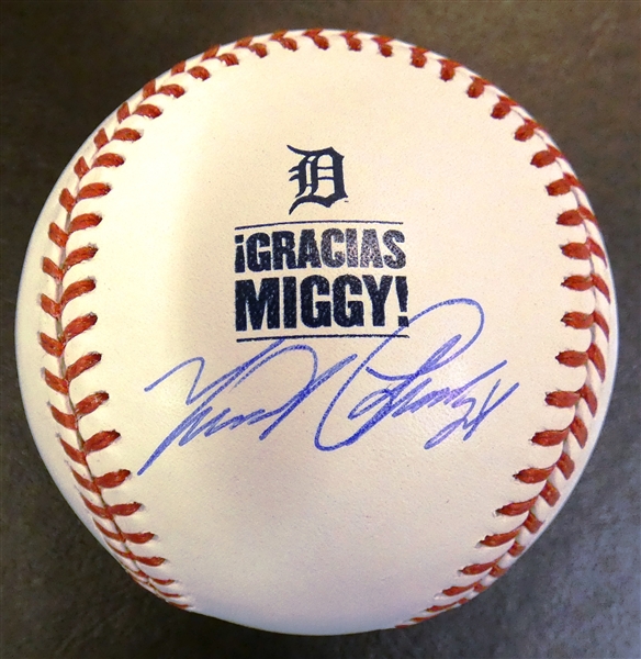 Miguel Cabrera Autographed "Gracias Miggy" Final Series Baseball