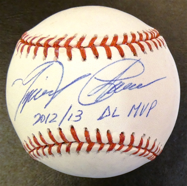 Miguel Cabrera Autographed Baseball w/ 2012/13 AL MVP