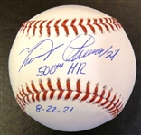 Miguel Cabrera Autographed Baseball w/ 500th HR 8-22-21