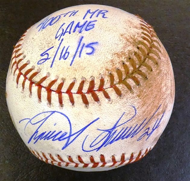 Miguel Cabrera Autographed Game Used Ball - 400th HR Game