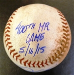 Miguel Cabrera Autographed Game Used Ball - 400th HR Game