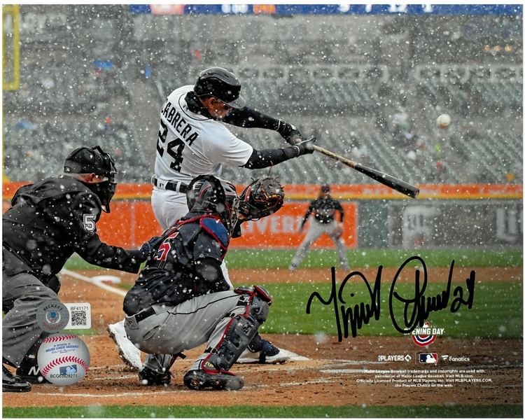 Miguel Cabrera Autographed 8x10 - Snowpening Day 2021