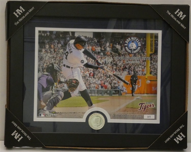 Miguel Cabrera 3000 Career Hits Silver Coin Photo Mint