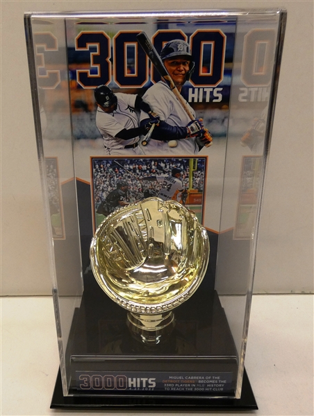 Miguel Cabrera 3000th Hit Baseball Display Case