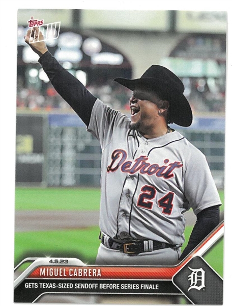 Miguel Cabrera 2023 Topps Now Texas Finale