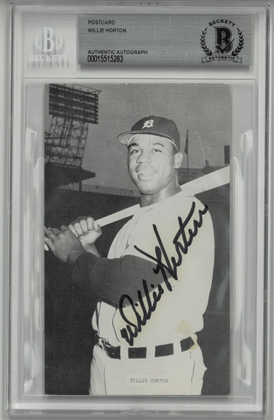 Willie Horton Autographed Postcard