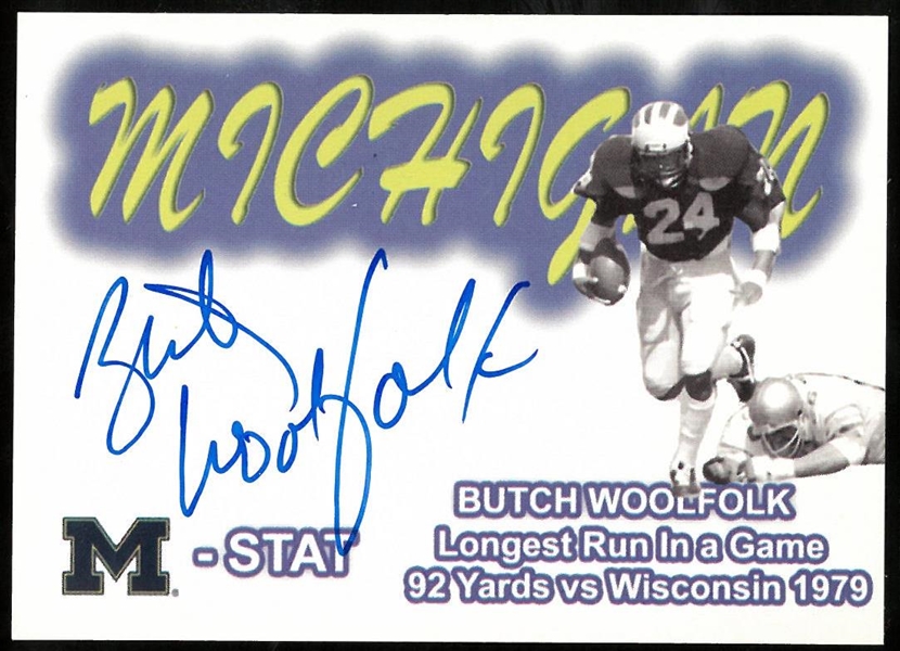 Butch Woolfolk Autographed Michigan Card