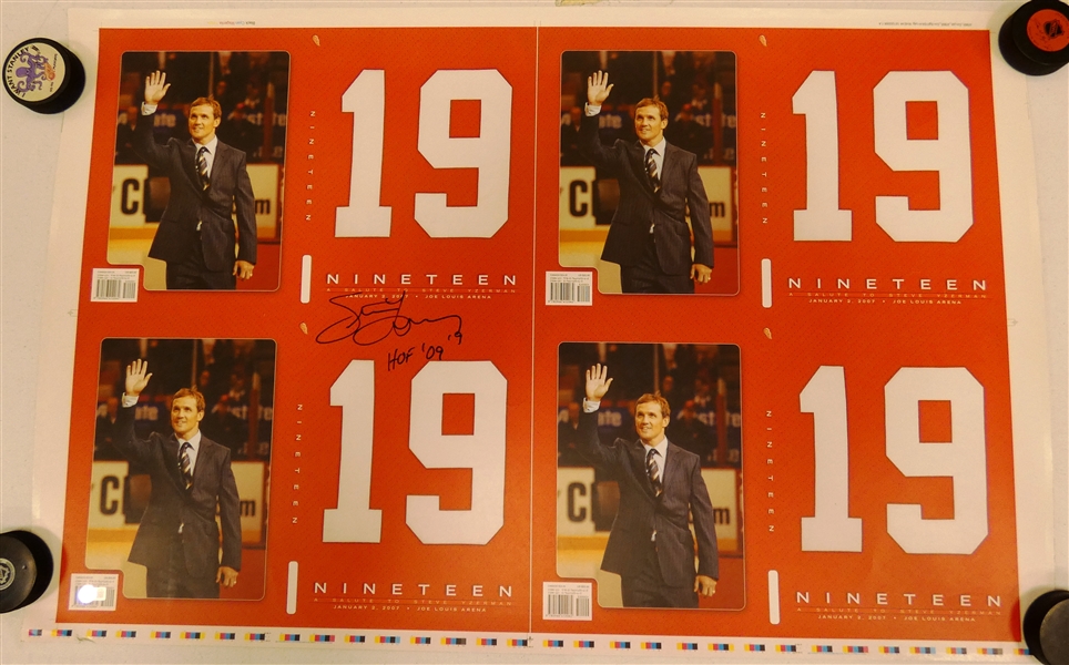 Steve Yzerman #19 Book Uncut Proof Sheet Autographed