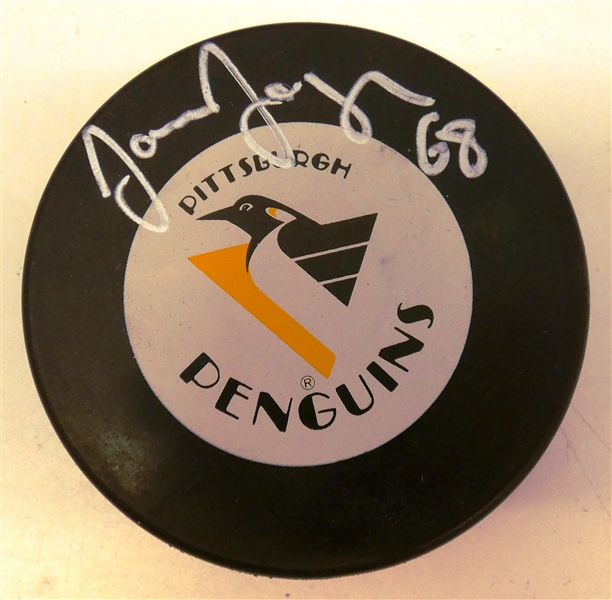 Jaromir Jagr Autographed Penguins Puck