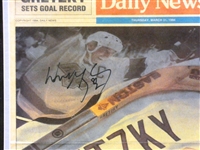 Wayne Gretzky Autographed Framed 802 Newspaper