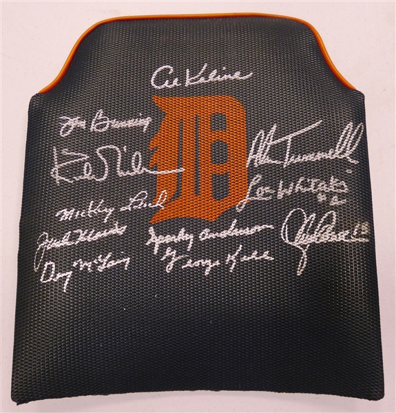 Tiger Stadium Seatback Autographed by 11