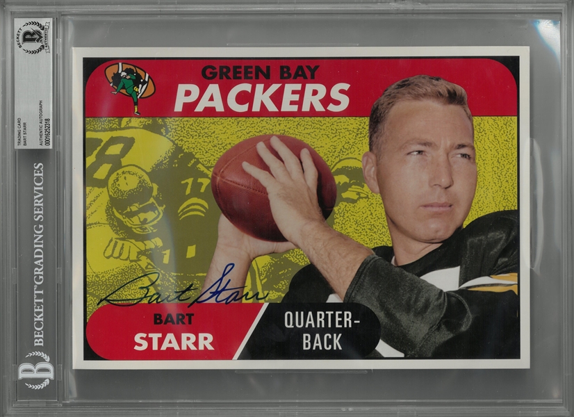 Bart Starr Autographed 1968 Topps Blowup Card