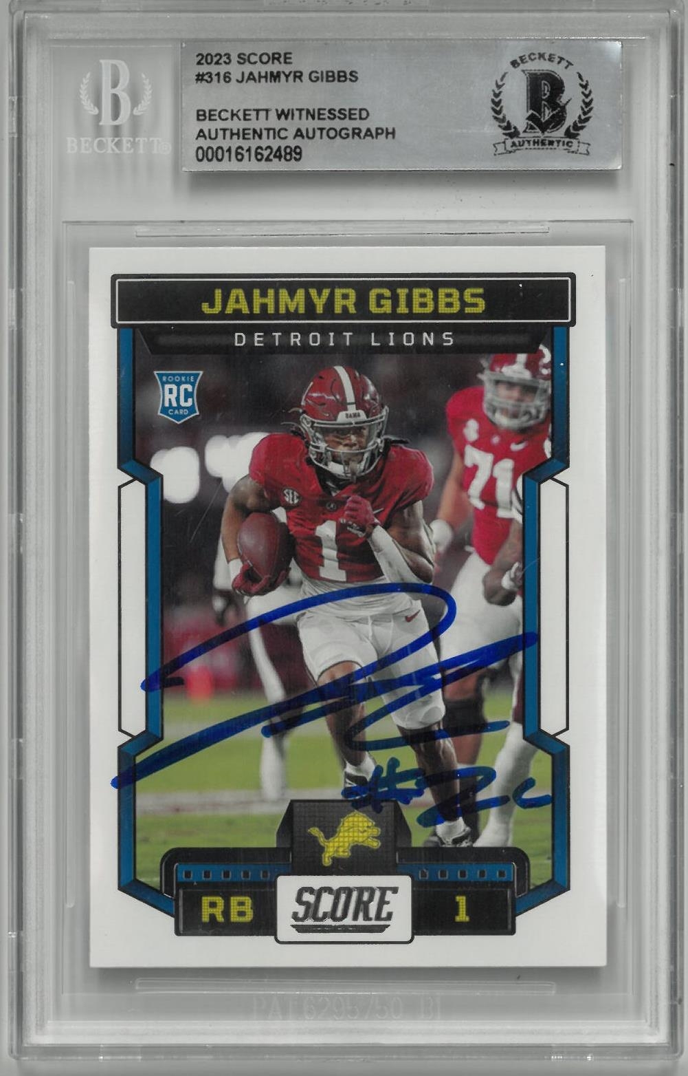 Lot Detail - Jahmyr Gibbs Autographed 2023 Score Rookie Card