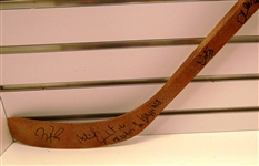 1993/94 Chicago Blackhawks Team Signed Stick
