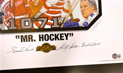 Gordie Howe, Mark & Marty Autographed Lithograph