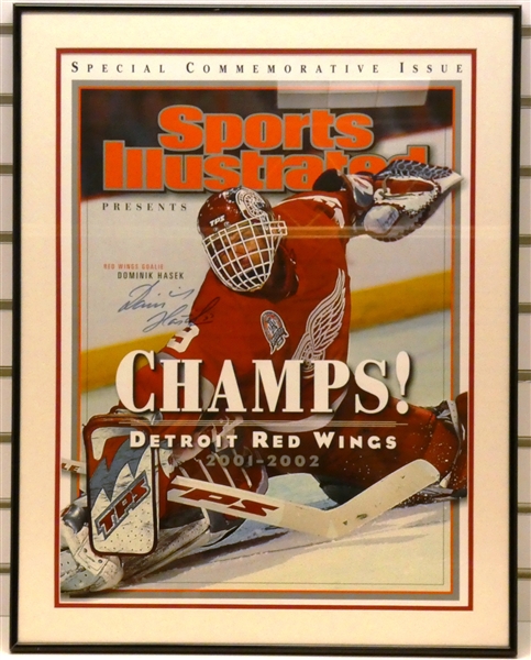 Dominik Hasek Autographed Framed 18x24 (Pick up only)
