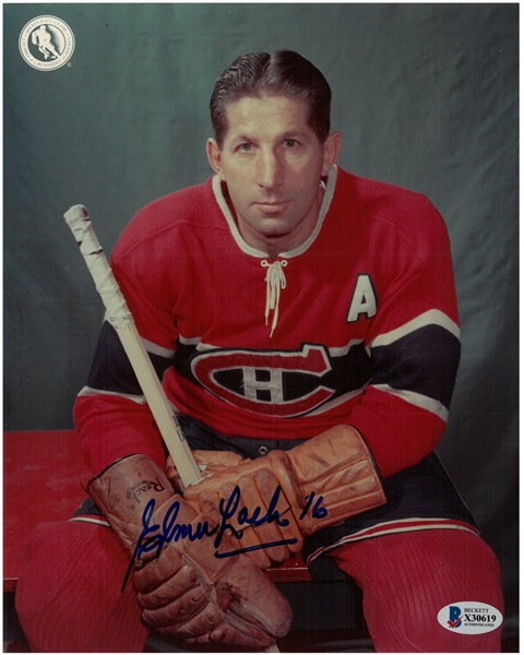 Elmer Lach Autographed 8x10