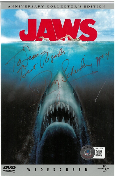 Roy Scheider Autographed Jaws DVD Cover