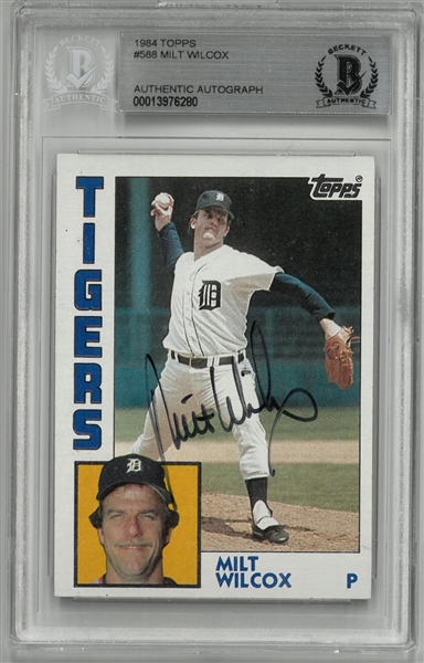 Milt Wilcox Autographed 1984 Topps